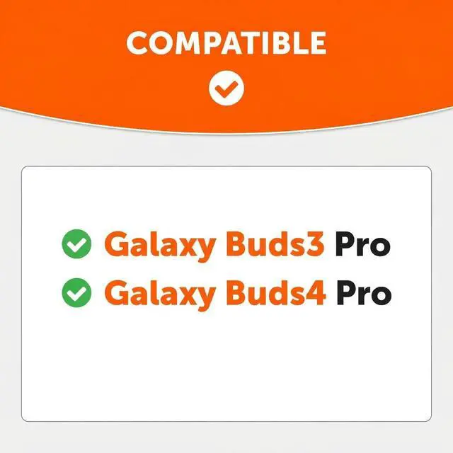 Alt view image 2 of 7 - TipZ Galaxy Memory Foam Ear Tips Compatible with Samsung Galaxy Buds Pro 3 & Pro 4 by Wicked Cushions | Improved Comfort, Tighter Seal & Better Foam Rebound Time | Orange