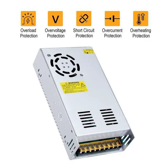 Alt view image 7 of 7 - 24V 25A 600W DC Switching Power supply Adapter PSU AC-DC 24Volt Industrial Transformer Converter 0-20/10amps LED drive Lamp Meter Electric Printer Heater Motor Pump Stereos Amplifier Fan SMPS 110V/220
