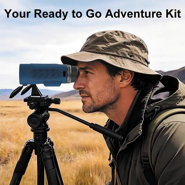 Alt view image 5 of 7 - Hunting Binoculars with Rangefinder, 10x42 HD 1968 Yard | 0.15s Fast Ranging, Accuracy ±0.5m, IP65 Waterproof, Included Bino Tripod Adapter, Long Range Laser Rangefinding for Hunter