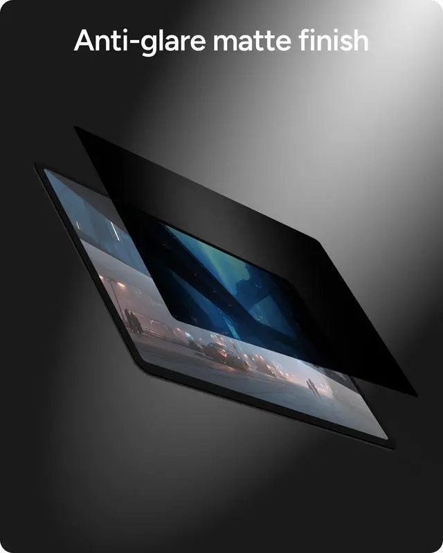 Alt view image 5 of 7 - 16-Inch Universal Laptop Privacy Filter (16:10) Removable Magnetic 4-Way Screen Filter, Anti-Glare Matte Finish, Fingerprint Resistant, Reusable Design & Protective Sleeve