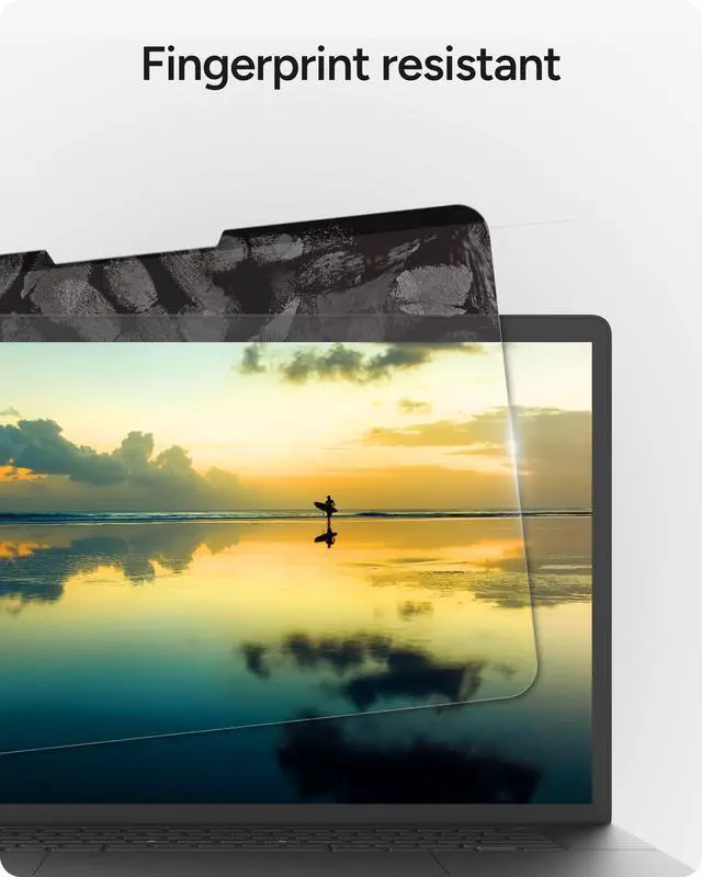 Alt view image 6 of 7 - 16-Inch Universal Laptop Privacy Filter (16:10) Removable Magnetic 4-Way Screen Filter, Anti-Glare Matte Finish, Fingerprint Resistant, Reusable Design & Protective Sleeve