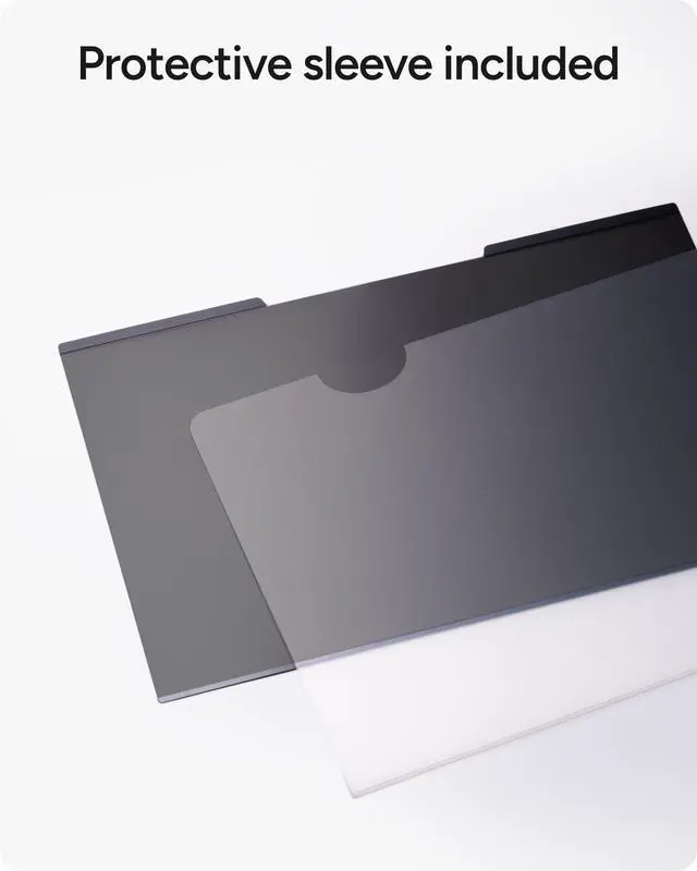 Alt view image 7 of 7 - 16-Inch Universal Laptop Privacy Filter (16:10) Removable Magnetic 4-Way Screen Filter, Anti-Glare Matte Finish, Fingerprint Resistant, Reusable Design & Protective Sleeve