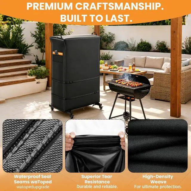 Alt view image 5 of 7 - 1200D Oxford Outdoor TV Trolley Cover 45-50 inch With Air Vent | Premium Courtyard TV Cover With Reflective Strip, Waterproof Dustproof & Windproof, Suitable for Rolling/Mobile Stand