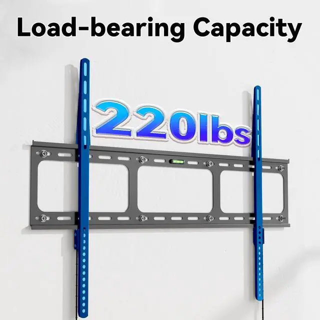 Alt view image 4 of 7 - Ultra Slim TV Mount,0.63" Low Profile TV Wall Mount Bracket for Most 50"-100", Fixed TV Wall Mount Fits up to VESA 800x600mm 220lbs, Easy Assembly Flat TV Hanger