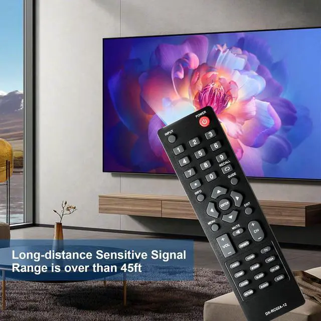 Alt view image 2 of 6 - DX-RC02A-12 Universal Remote Control Compatible with All Dynex TV, Include LCD LED HDTV TVs