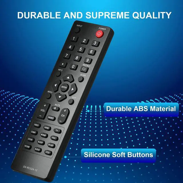 Alt view image 5 of 6 - DX-RC02A-12 Universal Remote Control Compatible with All Dynex TV, Include LCD LED HDTV TVs
