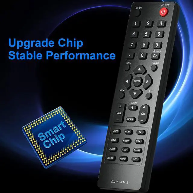 Alt view image 3 of 6 - DX-RC02A-12 Universal Remote Control Compatible with All Dynex TV, Include LCD LED HDTV TVs