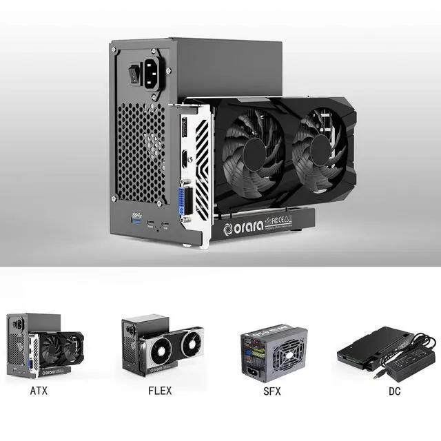 Alt view image 4 of 7 - External GPU Dock Station, Mini eGPU Enclosure Only Compatible with Thunderbolt 3/4,USB4 40Gbps Graphics Card Dock Compatible with NVIDIA/AMD PCIe, PD 85W, Daisy Chain, DC/ATX/SFX/Flex Support