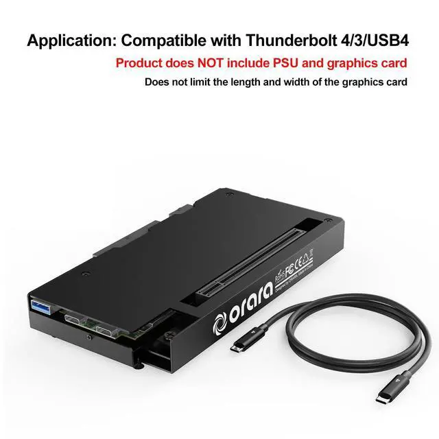 Alt view image 5 of 7 - External GPU Dock Station, Mini eGPU Enclosure Only Compatible with Thunderbolt 3/4,USB4 40Gbps Graphics Card Dock Compatible with NVIDIA/AMD PCIe, PD 85W, Daisy Chain, DC/ATX/SFX/Flex Support
