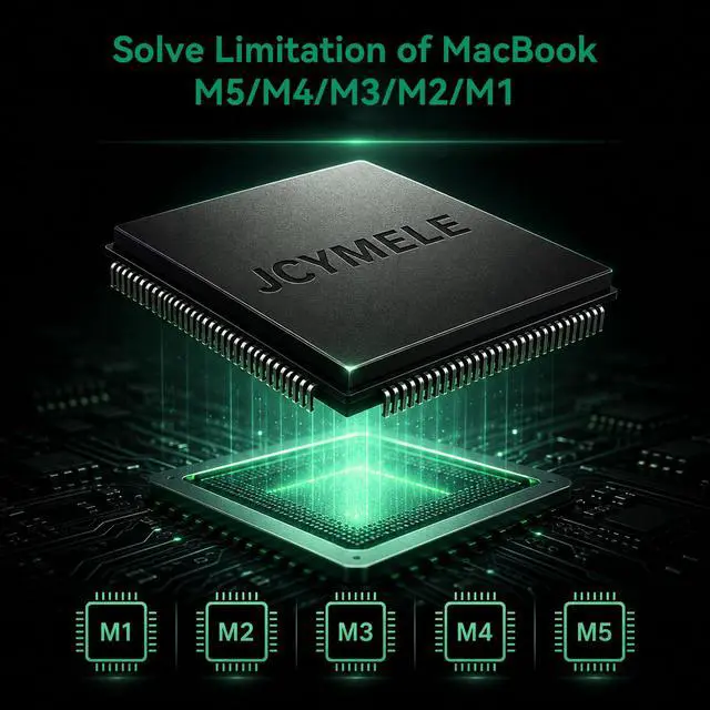 Alt view image 4 of 7 - USB C Docking Station 3 Monitors for MacBook Air Pro Triple 4K@60Hz Extended Display with Dsiplaylink for M5 M4 M3 M2 M1 Laptop USB Dock with 2 HDMI & 2 DisplayPort, PD 100W, QC 18W, USB 3.2 10 Gbps