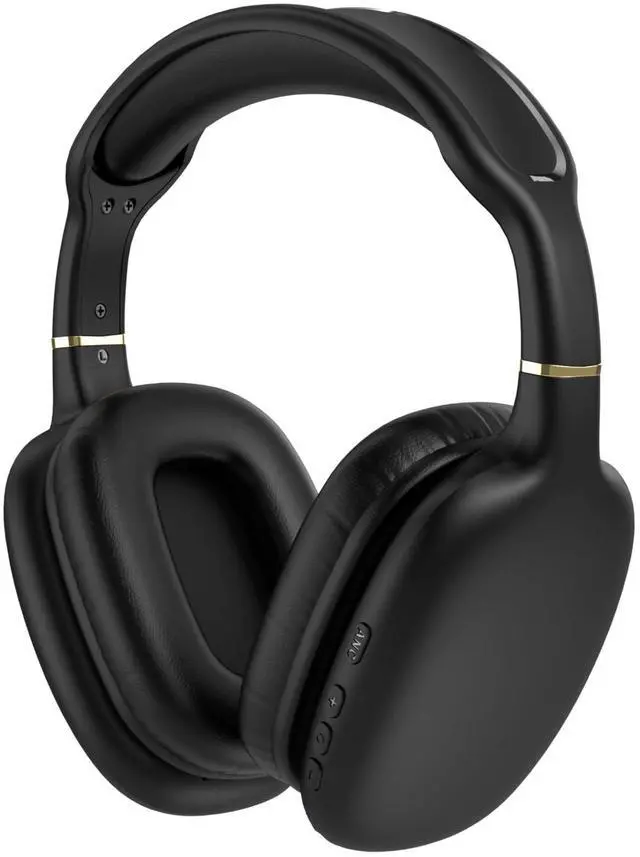 Main image of Home Essentials Active Noise Cancellation Bluetooth Over Ear Headphones Leather Wireless Headset Wired Built-in MIC 24H Playtime High Res Audio Travel/Work/Students/Running/Gym(Black)