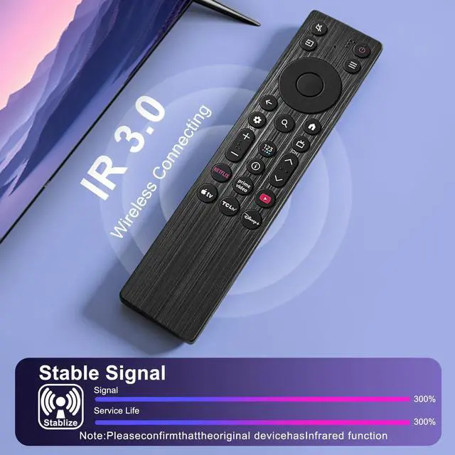 Alt view image 3 of 7 - (Pack of 2) RC923A FMB1 Remote Control Replacement Compatible for TCL Smart TV QLED QLED Mini Google TV's, Series Q77K QM6KQM5KNo Voice