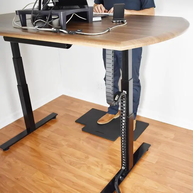 Alt view image 5 of 7 - PivyCord-Vez Flex Chain Raceway Cable Management Solution for Sit-Stand Variable Height Desks, Flexible Cable Raceway to Hide, Organize and Protect Wires and Cables, White
