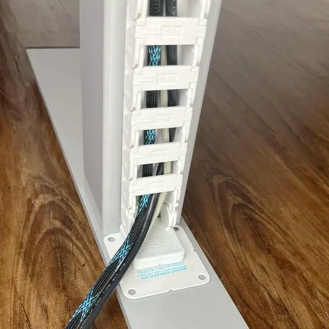 Alt view image 7 of 7 - PivyCord-Vez Flex Chain Raceway Cable Management Solution for Sit-Stand Variable Height Desks, Flexible Cable Raceway to Hide, Organize and Protect Wires and Cables, White