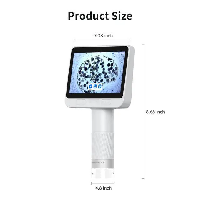 Alt view image 7 of 7 - Microscope for Kids, Kids Microscope with 4.0" IPS Screen, Portable Digital Pocket Microscope for Kids 8-12, Miniscope Kids Compatible with iPhone Android Computer