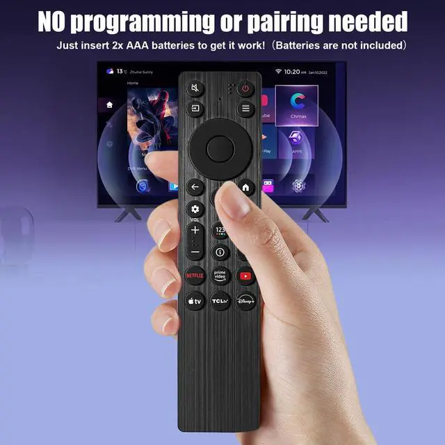 Alt view image 4 of 7 - (Pack of 2) RC923A FMB1 Remote Control Replacement Compatible for TCL Smart TV QLED QLED Mini Google TV's, Series Q77K QM6KQM5KNo Voice