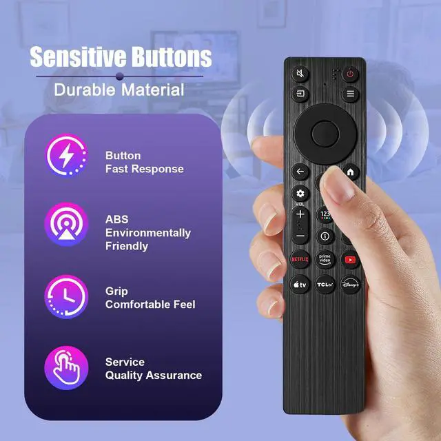 Alt view image 5 of 7 - (Pack of 2) RC923A FMB1 Remote Control Replacement Compatible for TCL Smart TV QLED QLED Mini Google TV's, Series Q77K QM6KQM5KNo Voice