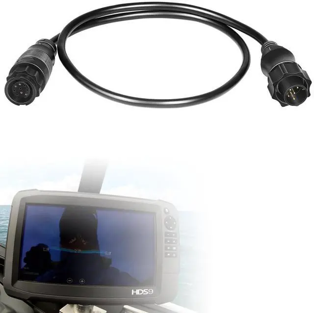 Main image of 000-13977-001 Transducer Adapter Cable 9-Pin Black to 7-Pin Blue Compatible with Lowrance HDS Gen2 Touch, Gen3, Elite HDI & Simrad NSS evo2, for xSonic & Airmar XID Chirp Transducers