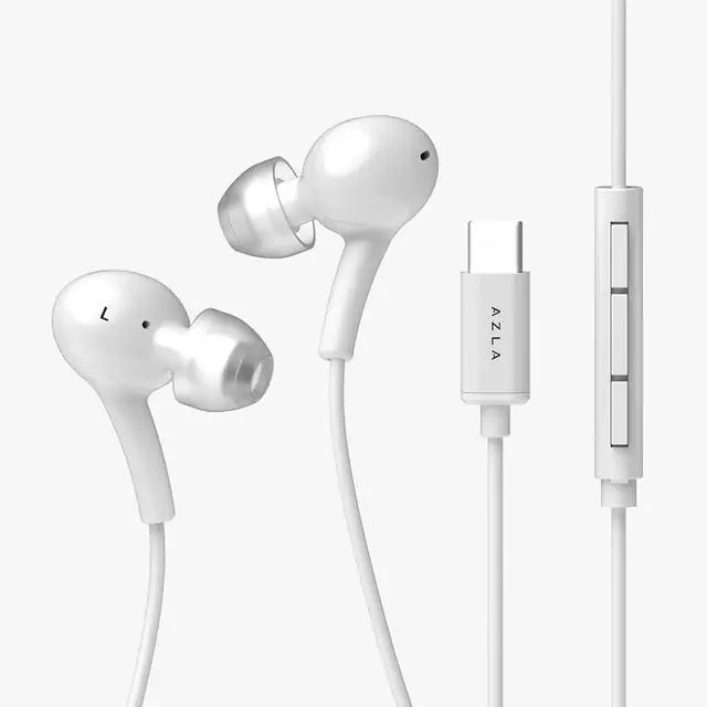 Main image of APL-120C USB-C Wired Earbuds with Mic for Apple iPhone 17/16/15 White | Wired Headphones with Mic Compatible with iPhone, Samsung, Android Devices with USB-C Outlets