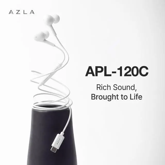 Alt view image 2 of 7 - APL-120C USB-C Wired Earbuds with Mic for Apple iPhone 17/16/15 White | Wired Headphones with Mic Compatible with iPhone, Samsung, Android Devices with USB-C Outlets