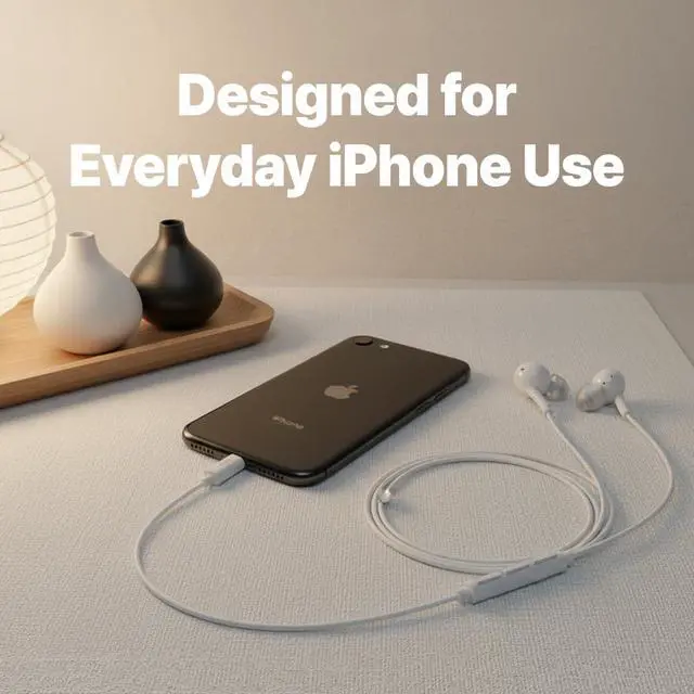 Alt view image 6 of 7 - APL-120C USB-C Wired Earbuds with Mic for Apple iPhone 17/16/15 White | Wired Headphones with Mic Compatible with iPhone, Samsung, Android Devices with USB-C Outlets