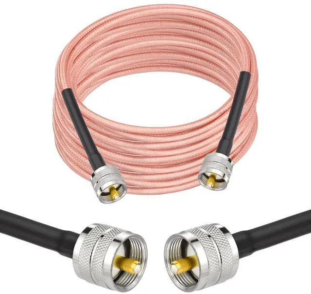 Main image of CB Antenna Cable 20ft RG142 UHF Male PL-259 to PL259 Cable | Low Loss 50 Ohm Coax Jumper for Ham CB Radio Antenna Analyzer Dummy Load SWR Meter