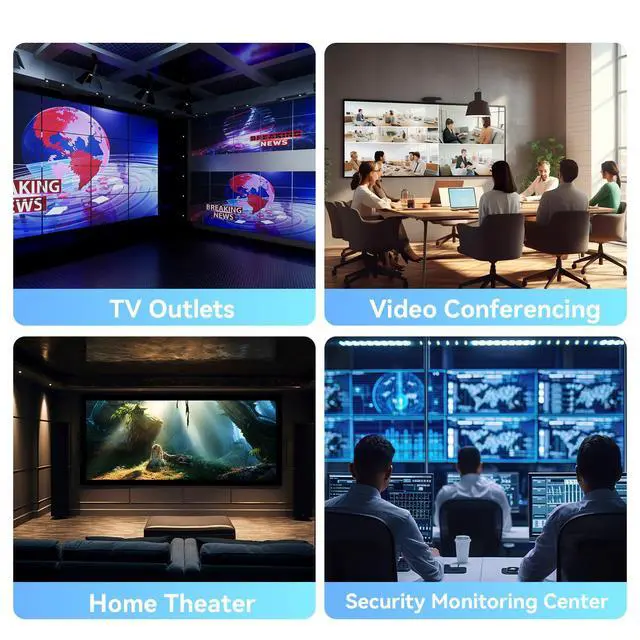 Alt view image 7 of 7 - 4K 1x8 HDMI Splitter 1 in 8 Out, 8 Port HDMI Splitter Support 4Kx2K@30Hz Duplicate/Mirror, HDM 1.4, EDID, HDCP, 3D Video Play for Projector, HDTV