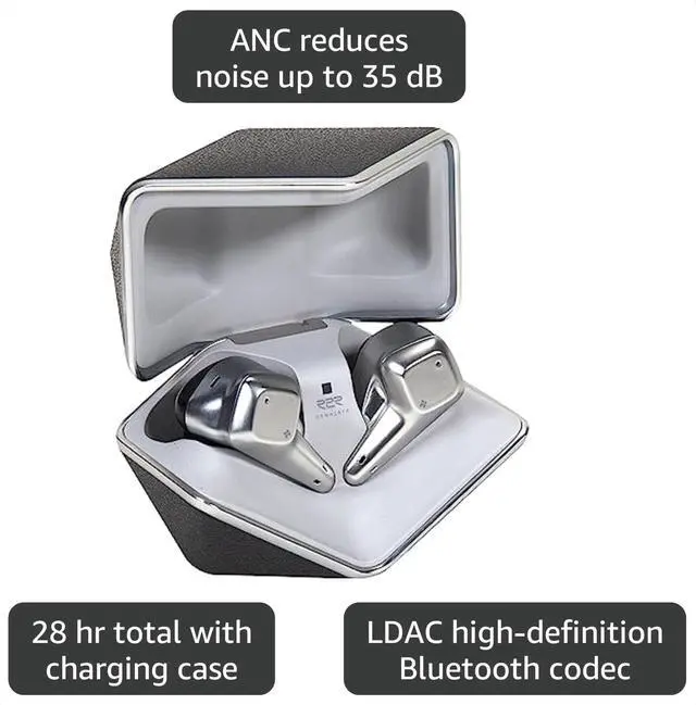 Alt view image 3 of 4 - SVANAR Wireless Noise Cancelling Bluetooth in-Ear Hi-Fi Earphones with Hymalaya DAC, Topology Diaphragm Driver, IPX5 Water/Sweat Resistant, Built-in Mic for Audiophiles