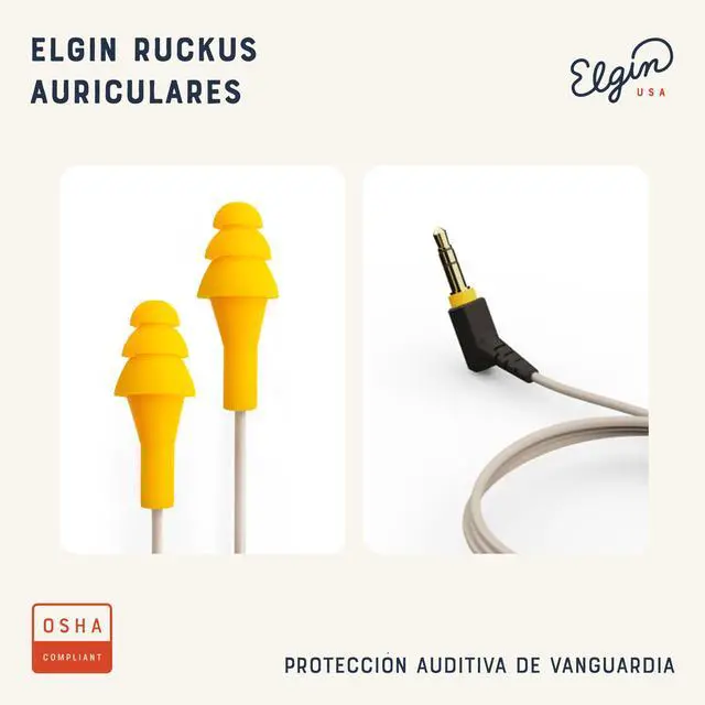 Alt view image 2 of 7 - Ruckus Earplug Headphones, 25dB Noise Reduction | ANSI Certified, IP65 Rated for Dust and Water Resistance, Ideal for Construction and Outdoor Work, Gravel Gray