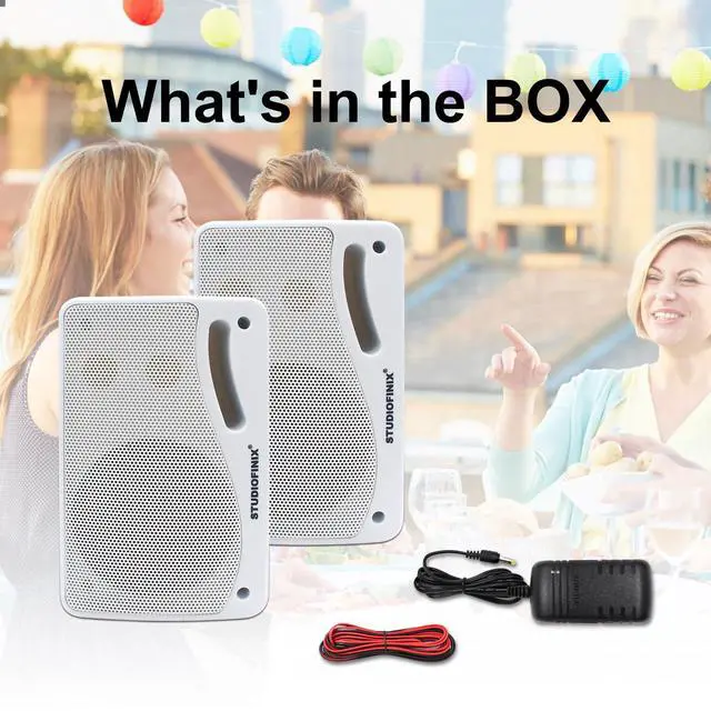 Alt view image 7 of 7 - 3.5 Inch Outdoor Bluetooth Speakers Waterproof Wired,3 Way 200W Upgrade Premium Wall Mount Speakers,Ideal use in Patio,Deck, Indoor OutdoorWhite