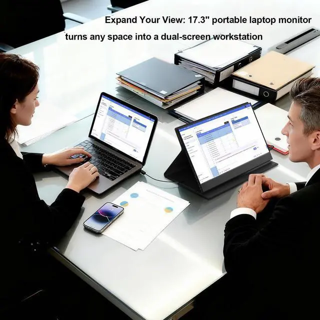 Alt view image 5 of 7 - 17.3 144hz 2.5k Portable Gaming Monitor 2560*1440 HDR IPS USB-C MINI HDMI VESA Magnetic Case,Portable Monitor for Laptop PC,Mac,Phone,Switch,PS5,Xbox