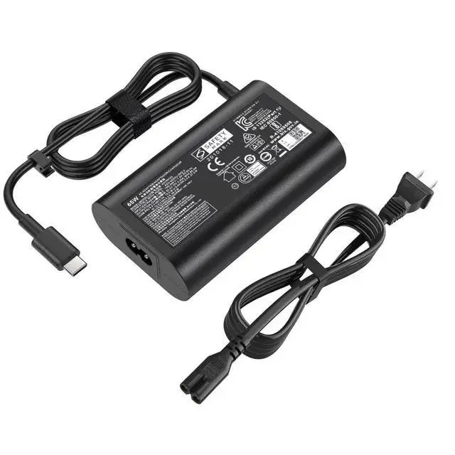 Alt view image 2 of 7 - 65W USB C Laptop Charger Compatible with LG Gram 14 15 16 17 Series, 17Z90N 16Z90P 15Z90N 14Z90P Superslim 15Z90RT 20V 3.25A Type C Power Adapter Replacement Laptop Power Cord Supply