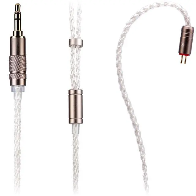 Alt view image 5 of 7 - T2 Dual Dynamic Driver IEM HiFi Wired Earbuds Strong Bass Balanced Sound CNC Aluminum Shell Detachable 0.78mm 2-Pin Silver Plated Cable for Audiophiles Musicians Stage Monitoring