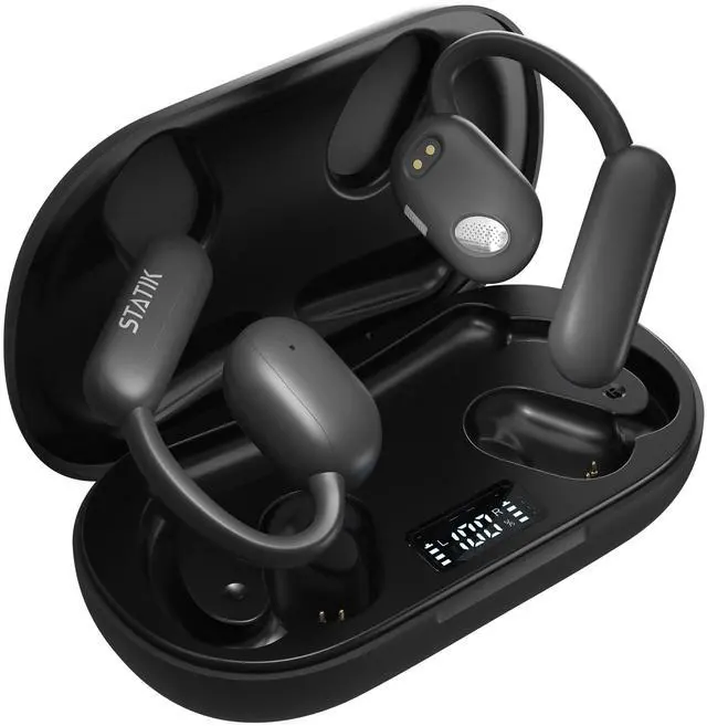 Main image of Aktive Open Ear Bluetooth Earbuds - Wireless Earphones, Fast Charging & 10 Hours Long Lasting Battery, Comfortable Secure Fit, IPX5 Water Resistant - Black