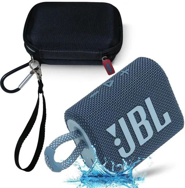 Main image of GO 3 Waterproof Ultra Portable Bluetooth Speaker Bundle with Megen Hardshell Case (Blue)