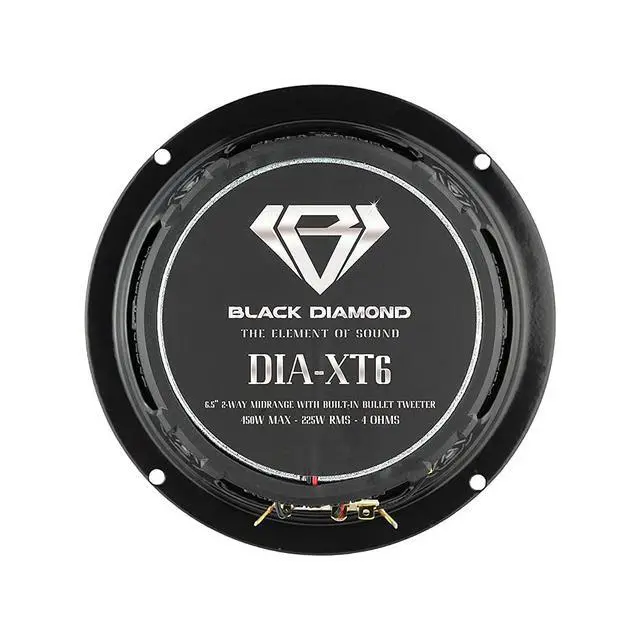 Alt view image 6 of 7 - Dia-XT6 6.5" 2-Ways MidRange Loudspeaker with Built-in Bullet Tweeter 4-Ohm 450 Watts (1 Speaker)