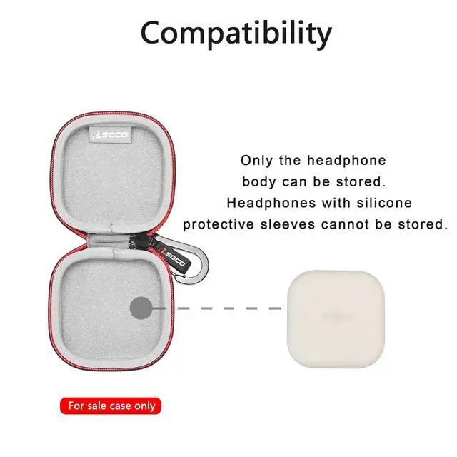 Alt view image 4 of 7 - Carrying Case for SHOKZ NEW OpenFit 2+/2/Air/OpenFit Open-Ear Headphones,True Wireless Bluetooth Earphones - Black (Case Only)