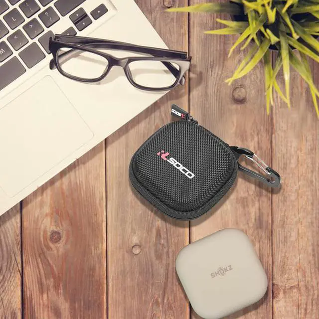 Alt view image 7 of 7 - Carrying Case for SHOKZ NEW OpenFit 2+/2/Air/OpenFit Open-Ear Headphones,True Wireless Bluetooth Earphones - Black (Case Only)