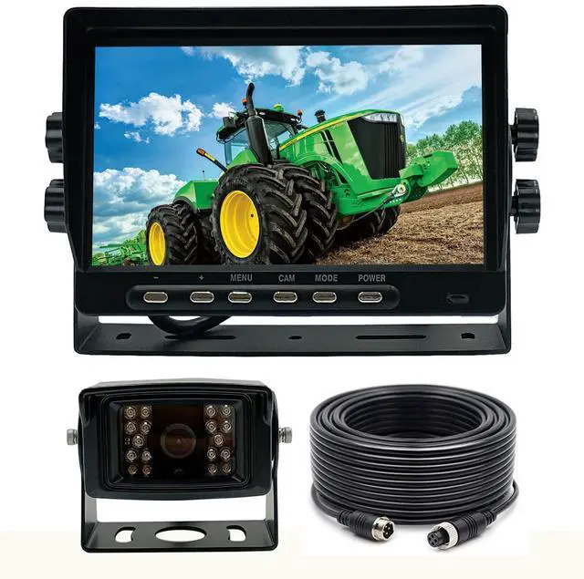 Main image of AHD 1080P 7" Wired Monitor Rear View Backup Night Vision Camera System, Waterproof IP 69K Camera for Agriculture Farm Tractor, Box Truck, Forklift, Heavy Equipment, Excavator, Skid Steer