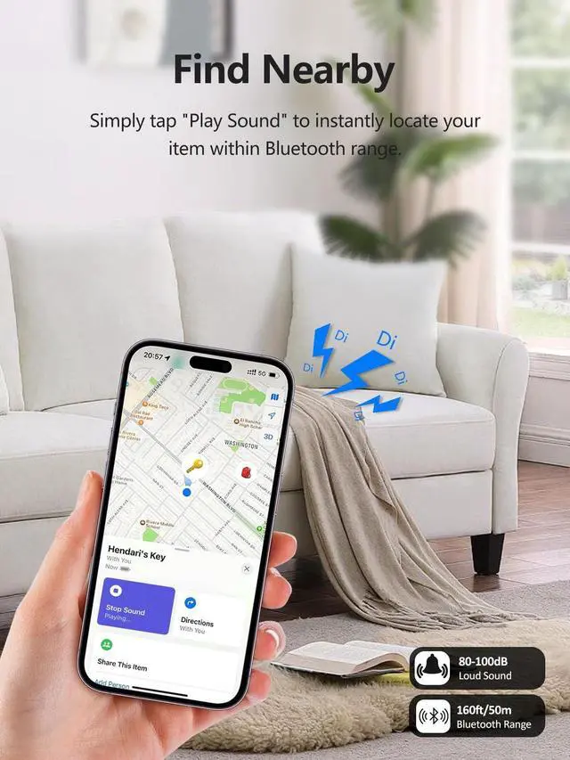 Alt view image 3 of 7 - Tracker Tags for Apple Find My (iOS Only) - Macaron, 4 Pack | Item Finder Tracking Device Locator Smart Tag for Luggage, Keys, Wallet, Bike, Bags
