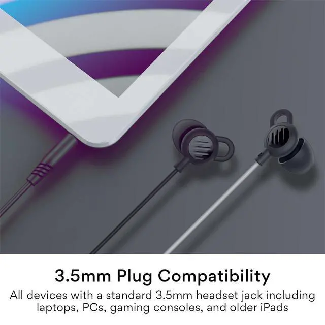 Alt view image 7 of 7 - SleepTones Wired Sleep Earbuds 3.5mm Plug for Side Sleepers with Lightweight Low-Profile Silicone Earpieces, Noise Reduction Sleeping Headphones with Built-in Mic, & Volume Controls