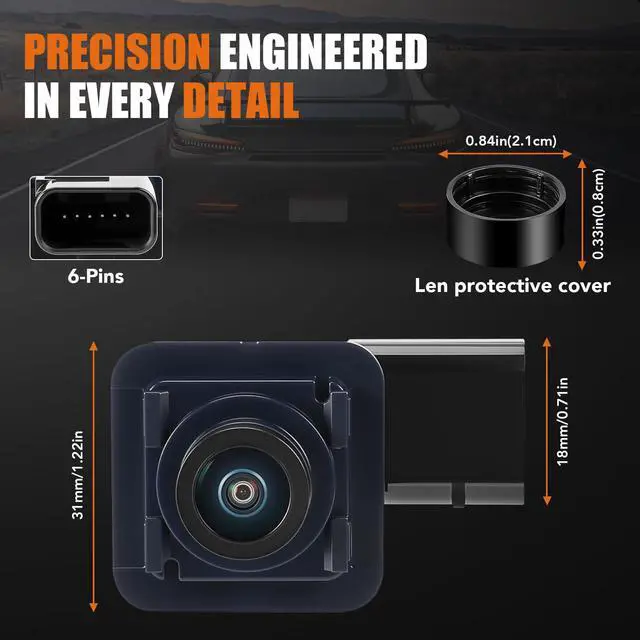Alt view image 7 of 7 - Rear View Backup Camera Compatible with Ford F150 2015 2016 2017 | Night Vision Wide-angle Park Assist Reverse Camera Plug-and-Play OE# FL3Z-19G490-D, FL3Z19G490D, FL3Z-19G490-B, FL3Z19G490B