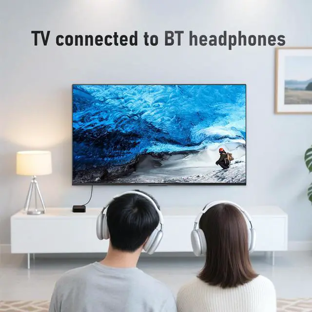 Alt view image 4 of 7 - Bluetooth 6.0 Transmitter Receiver for TV to Wireless Headphones/Speaker, Bluetooth Adapter for TV/AUX/RCA Audio Inputs, Plug n Play, Audio Transmitter Adapter for Home Stereo