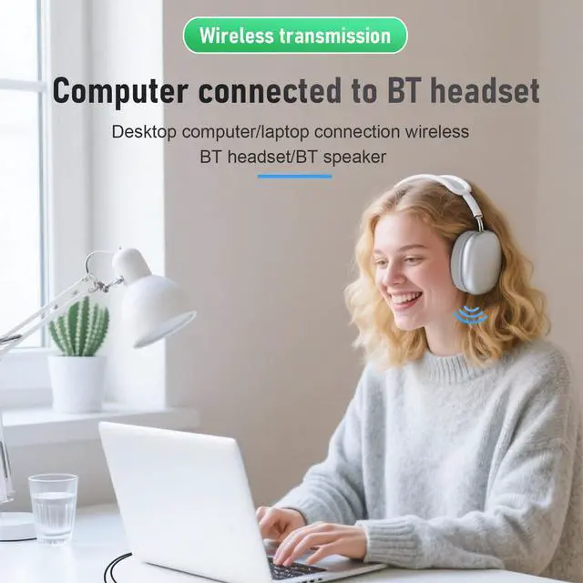 Alt view image 6 of 7 - Bluetooth 6.0 Transmitter Receiver for TV to Wireless Headphones/Speaker, Bluetooth Adapter for TV/AUX/RCA Audio Inputs, Plug n Play, Audio Transmitter Adapter for Home Stereo