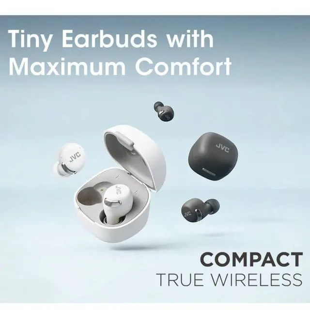 Alt view image 2 of 7 - True Wireless Compact Earbuds Active Noise Cancelling, Up to 27 Hours Playback, Low Latency Mode - IPX4 Sweat/Rain Proof, Quick Charge Case, Mic