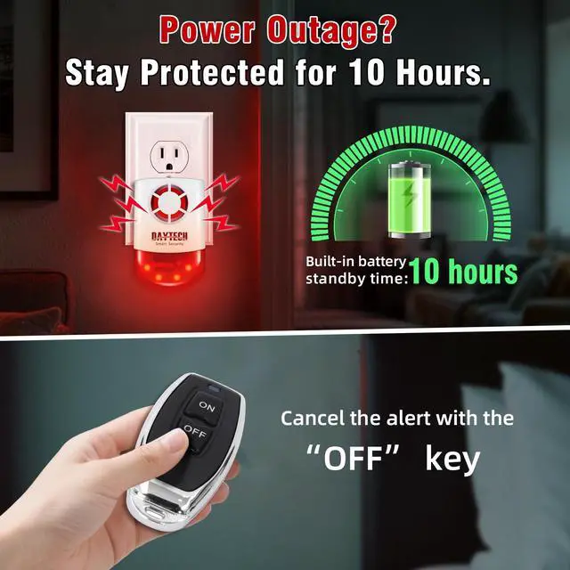 Alt view image 3 of 7 - Panic Button Alarm, Strobe Siren Alarm Home Caring Loud Outdoor | SOS Alert System with 2 Red Flashing Siren and 5 Remotes Panic Button, for Store/Home/Hotel/Jewelry/Shop Security Alarm