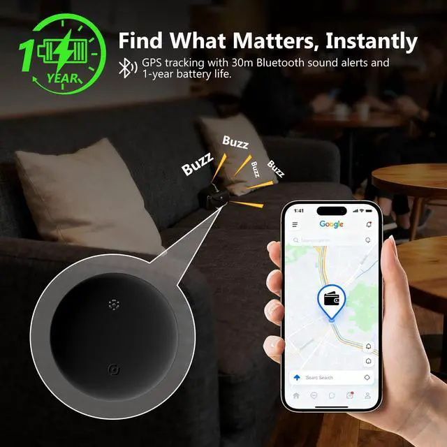 Alt view image 4 of 7 - Mini GPS Tracker for Vehicles No Subscription | Dual System iOS & Android, Magnetic Case & Keychain, Replaceable Battery, Tracking Device for Dogs, Kids, Luggages