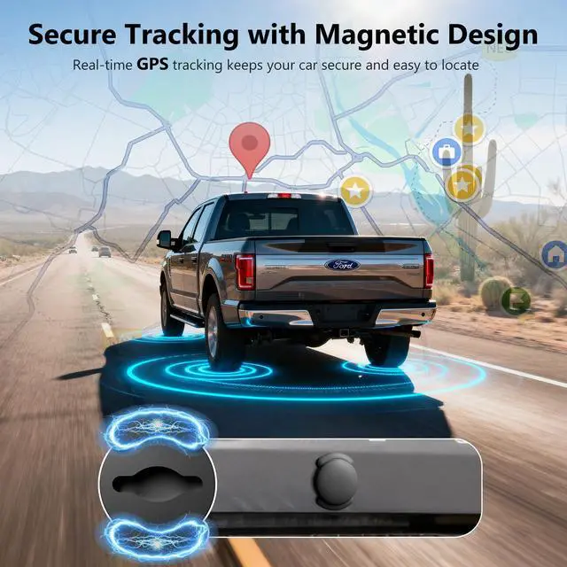 Alt view image 5 of 7 - Mini GPS Tracker for Vehicles No Subscription | Dual System iOS & Android, Magnetic Case & Keychain, Replaceable Battery, Tracking Device for Dogs, Kids, Luggages