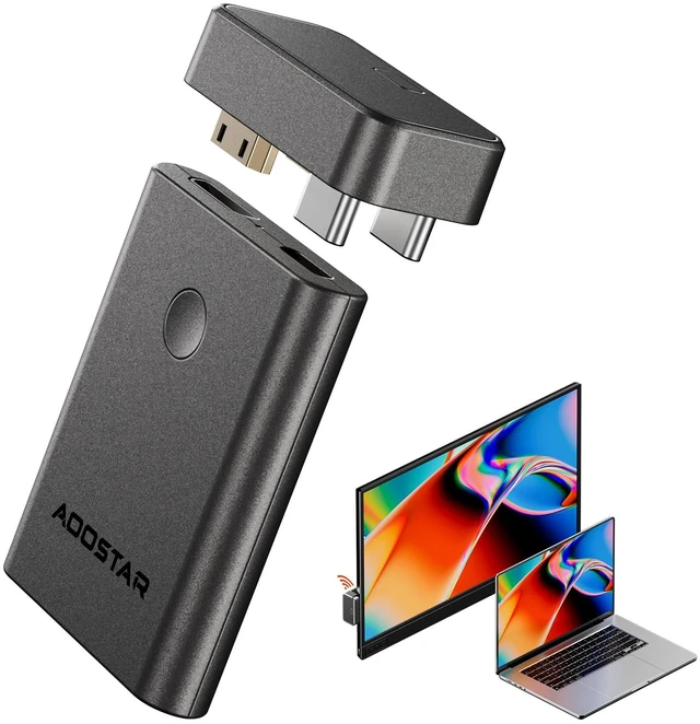 Main image of Wireless HDMI Transmitter and Receiver, 328FT/100M Low-Latency, Dual-Band 5.8+2.4G, 4K Decode 1080P, AirPlay Direct & Miracast Receiver for iPhone, Android, Windows, Mac, TV, Projector