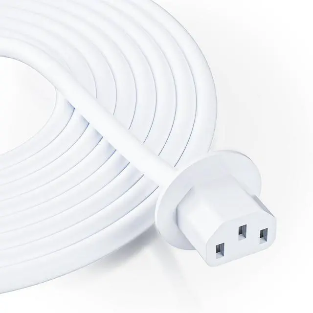 Alt view image 5 of 5 - for 21.5"/27" iMac(2012-2020) and iMac Pro(2017) Power Cord by | Original Standard 3 Prong 7A 125V angle head female plug with big circle